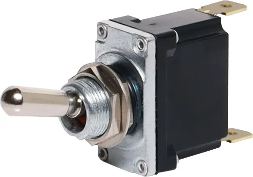 This 30A 12V DC / 15A 250V AC toggle switch offers IP67 water and dust protection for industrial applications.