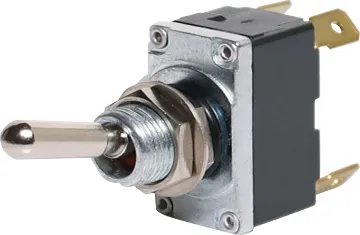 DPST 15A Heavy Duty IP67 Weatherproof Toggle Switch This 30A 12V DC / 15A 250V AC toggle switch offers IP67 water and dust protection for industrial applications. DPST