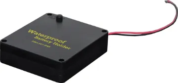 4 X AA Waterproof Battery Holder IP65 Protects your batteries and terminals from the elements. Screw together casing with rubber gasket. 140mm fly lead.