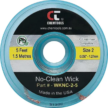 1.27mm Yellow 1.5m Solder Wick Desoldering Braid Apply wick to joint and heat with soldering iron and the capillary action of the braid draws the solder off. All approximately 1.5 metres long. 1.27mm Yellow
