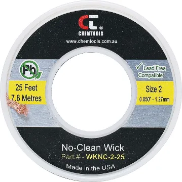 1.27mm Yellow 7.6m Solder Wick Desoldering Braid Apply wick to joint and heat with soldering iron and the capillary action of the braid draws the solder off. All approximately 7.6 metres long.
