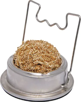 Soldering Iron Tip Cleaner and Holder Easy to use dry soldering iron tip cleaner.