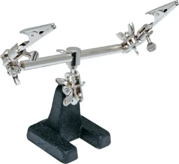 PCB Holder Solder Stand Complete with dual clamps to hold PCBs, wire etc in place.