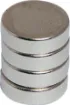 Rare earth magnets contain neodymium compound combined with ferrite (anisotropic) to give extremely powerful magnetic properties compared to standard ferrite magnets. They come encased in nickel jackets to protect the inner material.  10 x 3mm Pk4