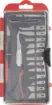Includes aluminium handle with 13 blades to suit different cutting jobs. Includes plastic carry case.