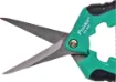 Proskit SR-330 snips are super sharp stainless steel scissors suitable for cutting cloth, carpet, linoleum, leather, cardboard, tin plate, foam rubber, ribbon cable etc. 

Includes safety latch. Length 160mm.