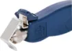 Effortlessly strips and slits power cable insulation. Cuts along and around PVC, rubber PE and other cable jackets. Suits cables 6-25mm OD.