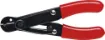 Simple and easy to use.  Jaws incorporate cutting and stripping blade.  With hardened jaws.