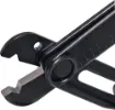 Simple and easy to use.  Jaws incorporate cutting and stripping blade.  With hardened jaws.