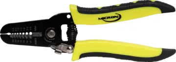 Wire Strippers 10AWG-22AWG These hardened carbon steel wire strippers are designed to strip 10-22AWG (0.3-5mm2) stranded and 14-24AWG solid core cable. Spring loaded with locking clip.