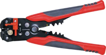 Multifunction Wire Stripper and Crimper Combines a spring loaded ratchet wire stripper, cutting blade and kwik-connect crimper in a single tool. Saves space in the toolbox! Suits 10-24 AWG cable. Crimps red, blue and yellow kwik connectors.