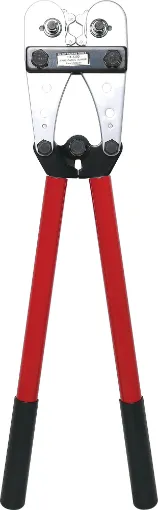 Rugged cast steel crimper designed for uninsulated cable lugs and Anderson plugs.