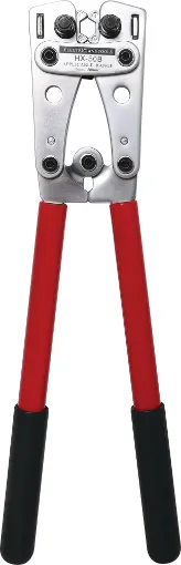 Rugged cast steel crimper designed for uninsulated cable lugs and Anderson plugs. 6mm2 to 50mm2. Commonly used for making high current battery leads in solar installations. 387mm length.