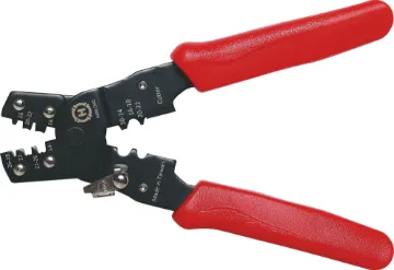 Crimptool Telephone / Uninsulated Spade Terminals Crimps header pins, telephone terminals and small non-insulated quick connectors. Also incorporates wire cutters and spring loaded handles.