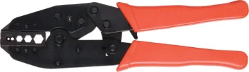 Crimptool Ratchet Coaxial RG6 / RG58 / RG59 Suits coaxial cable connectors. Adjustable crimp tension with ratchet action handles.  Heavy duty all metal construction.