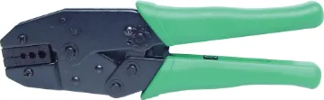 Crimp Tool Hexagonal Coaxial RG58/174 with Ratchet Adjustable crimp tension with ratchet action handles. Heavy duty all metal construction.Suits RG58, Fibre Optic, SMA, SMB and RG174 connectors. Suitable for use with connectors fitted to multi-core RGB coaxial cable ie Altronics BNC P 0525.