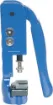 Compression crimps are now becoming popular within the AV industry. This heavy duty die cast tool can be adjusted to suit compression F, BNC & RCA connectors. Built for the rigours of  veryday use. Suitable for RG59, RG6 and RG11.
Perfect for use with ou