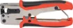 Crimps 4, 6 and 8 way modular connectors. All metal construction - built to last. Also features cable stripper and cutter. Adjustable ratchet release.