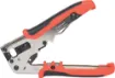 Crimps 4, 6 and 8 way modular connectors. All metal construction - built to last. Also features cable stripper and cutter. Adjustable ratchet release.
