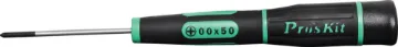 #00 Phillips Pro Miniature Screwdriver Tips made from rugged, hard wearing chrome vanadium steel. These pro drivers feature a rubberised grip and a 75mm shaft.