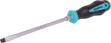 6.0 Flat Blade 150mm Screwdriver Type: Flat Blade.
Length: 150mm.
Features a chrome vanadium shaft, an ergonomic soft rubber handle and is ideal for equipment manufacturers, installers, technicians, etc.
