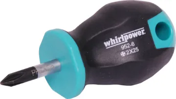 #2 Phillips Stubby Screwdriver Features ergonomic soft rubber handle. Chrome vanadium shaft. Ideal for equipment manufacturers, installers, technicians, etc. 
25mm Shaft
