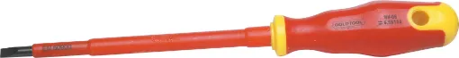 A must for people who service 240V appliances. Rated at 1000V with insulated shaft. Super comfortable rubberised grip. Heat treated chrome vanadium tips for long life.