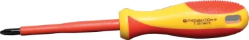 #2 Phillips 1000V Insulated Screwdriver A must for people who service 240V appliances. Rated at 1000V with insulated shaft. Super comfortable rubberised grip. Heat treated chrome vanadium tips for long life.
