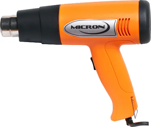 A handy heat gun with variable temperature adjustment between 50&ordmC and 350&ordmC. Great for shrink-wrapping, heat shrinking, making plastics malleable and stripping paint or solvents.