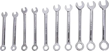 Precision 10pc Spanner Set 4-11mm Sizes: 
Open ends : 10mm, 9mm, 8mm, 7mm, 6mm, 5.5mm, 5mm, 5mm, 4mm, 4.5mm
Ring ends : 11mm, 10mm, 9mm, 8mm, 7mm, 6mm, 6mm, 5.5mm, 4.5mm, 4mm