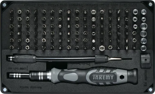 A handy kit containing a 106 pieces so you can have the best tool set to handle daily repair, including mobile phone, PC, laptop, camera, precision digital products, household products, etc. 