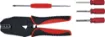 Designed to crimp solid pins used in Deutsch DT multi-pole connectors. Suits size 12, 16 and 20 DT series pins. Included in the kit are a terminal housing release tool, pin removal tool and screwdriver.