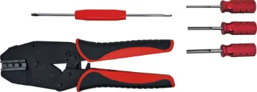 Crimping Kit For Deutsch Connectors Designed to crimp solid pins used in Deutsch DT multi-pole connectors. Suits size 12, 16 and 20 DT series pins. Included in the kit are a terminal housing release tool, pin removal tool and screwdriver.