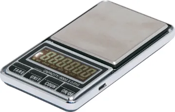 600g Digital Pocket Scales These compact scales provide a quick and easy way of accurately weighing anything up to 600gm. Sized at just 120mm long, the unit fits right in your pocket. Housed in a protective plastic cover.