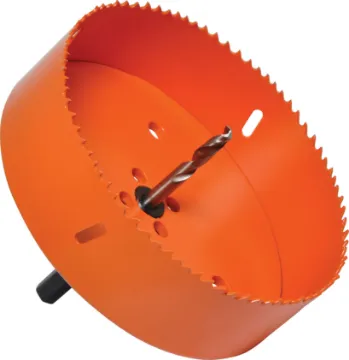 140mm ( 5.5" ) Holesaw with Arbor High speed steel holesaw cuts a precise neat 140mm hole into 13mm Plasterboard, Plywood, Acrylic sheet, etc. (Not recommended for cutting metal) Suitable for both battery and electric power drills with a standard 3/8" chuck. 
Exact size for our One-