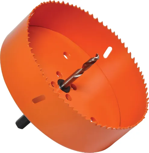 High speed steel holesaw cuts a precise neat 140mm hole into 13mm Plasterboard, Plywood, Acrylic sheet, etc. (Not recommended for cutting metal) Suitable for both battery and electric power drills with a standard 3/8&quot chuck. 

Exact size for our One-