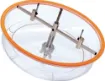 Featuring an adjustable cutting tool and impact-resistant transparent cowling & very simple to operate. The spring loaded cutting arm ensures the cowling remains in place for added safety, plus it catches all the mess! Cutting depth up to 25mm by a single cut or alternatively 50mm is possible by drilling both sides. Perfect for cutting holes in pla