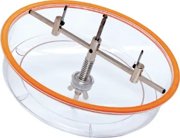 40-300mm Adjustable Holesaw Cutter Featuring an adjustable cutting tool and impact-resistant transparent cowling & very simple to operate. The spring loaded cutting arm ensures the cowling remains in place for added safety, plus it catches all the mess! Cutting depth up to 25mm by a single cut or alternatively 50mm is possible by drilling both sides. Perfect for cutting holes in pla