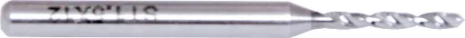 1.5mm Carbide PCB drill bit.  
Ideal for drilling PCB's and project enclosures.
Comes with the standard 1/8" shank to suit many drill presses and automatic drilling machines.

The carbide drill material is much harder and will stay sharper for longer