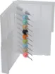 A 10 piece set of PCB drill bits in a handy plastic carry case. Includes 10 sizes: 0.3, 0.4, 0.5, 0.6, 0.7, 0.8, 0.9, 1.0, 1.1, 1.2mm.
