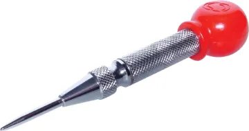 Center Punch Automatic Makes for easy repetitive punching into wood, metal or plastics. Tip is made from high quality carbon steel. Tension is adjustable depending on what material you are using or how deep you want to mark the surface.