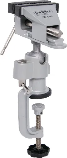 Made from diecast alloy. Clamps to your work bench and provides total 360&deg freedom when working. Jaws open to 55 mm.  Includes soft jaws for holding delicate connectors.