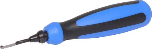 It's suitable for scraping cooper and aluminium filings inside the tubing. This hand tool features a SUJ2 blade which follows shapes and contours easily allowing chamfering and deburring.