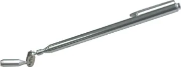 Telescopic Magnetic Pick Up Tool Features a telescopic shaft that extends form 178mm to 582mm with a strong magnet for retrieving metal parts from awkward spots. Great for working on cars or electronic devices.