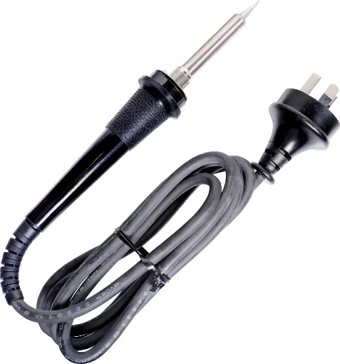 An affordable handheld soldering iron with 20W heating power. Ideal for hobby and home handyperson use. Suitable for auto wiring and electronic repairs. Fixed 370°C temperature. Supplied with 1.6mm conical tip.