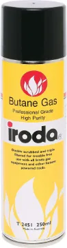 Butane Gas Refill 250mL Aerosol can of high quality butane suitable for gas powered soldering irons. 250mL net.