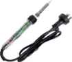 This quality handheld electric soldering iron is fitted with a dial adjustment in the handle to select temperatures between 200°C and 450°C. Fitted with ceramic heater for excellent ±2°C temperature stability. Includes 1mm fine round tip.
