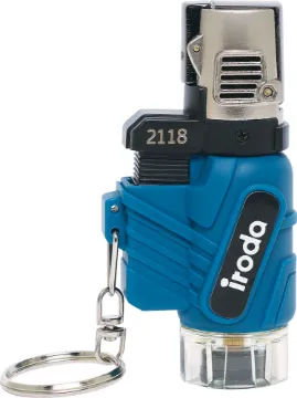 Micro-Jet AT-2057 Mini Butane Gas Blow Torch A handy fliptop keyring blowtorch, ideal for those quick jobs on the go! Easy one hand operation with adjustable 1300 degree C flame, one click piezo ignition and easily refillable with butane gas.