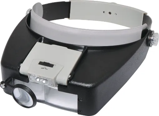 Offers four levels of magnification (1.5x, 3x, 8.5x,10x) in the one head mounted magnifier. 