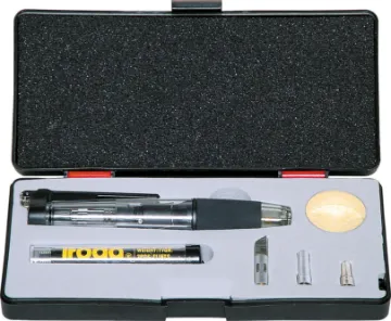 Solderpro 50K 70W Gas Soldering Iron Kit The Iroda SolderPro 50K kit comprises the SolderPro 50 supplied in a handy carry case with a range of tips and accessories including safety stand, cleaning sponge, solder dispenser, blow torch, hot air blower and hot knife cutter.